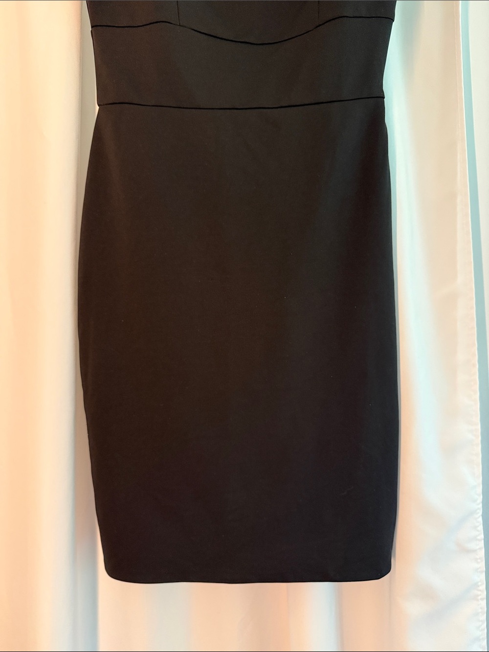 Express Black Lace-Trim Mini Dress - Picture 3 of 8